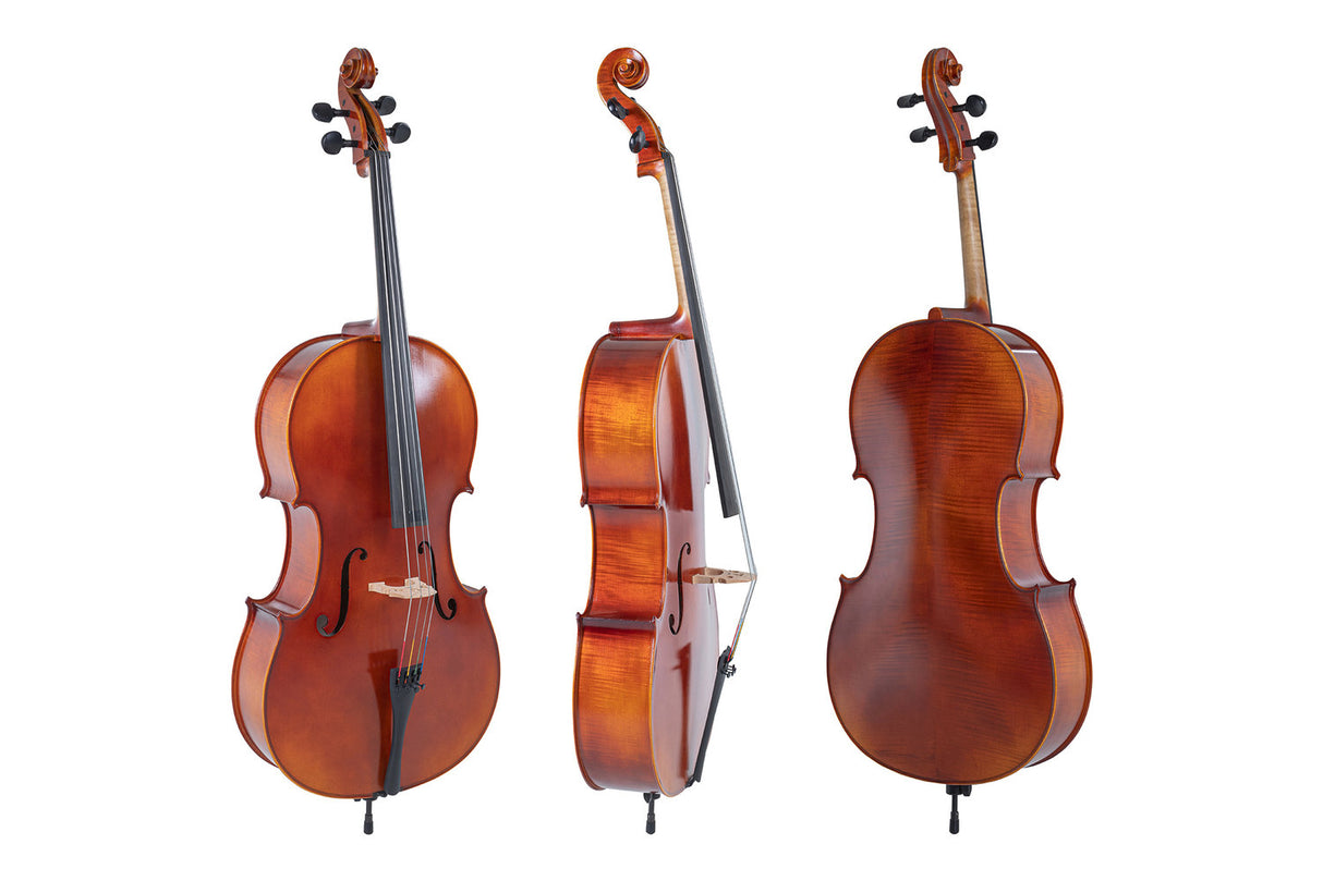 GEWA Cellos Ideale - 4/4 (Ready to play incl. bag, Massaranduba bow, Larsen Aurora strings, transport-secured)