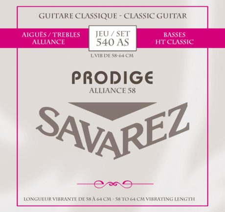 Savarez strings for classical guitars Prodige 38 Children's Guitars - 3/4-7/8 Carbon (540AS)