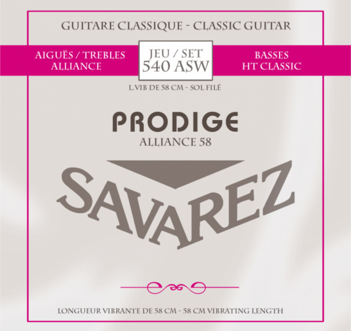 Savarez Strings for classic guitars Prodige 38 Children's Guitars - 3/4-7/8 Carbon Gw (540ASW)