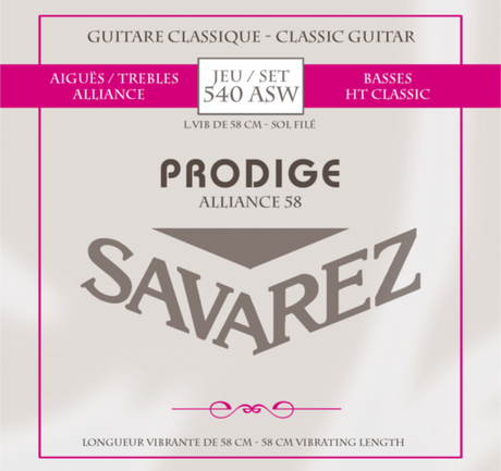 Savarez Strings for classic guitars Prodige 38 Children's Guitars - 3/4-7/8 Carbon Gw (540ASW)