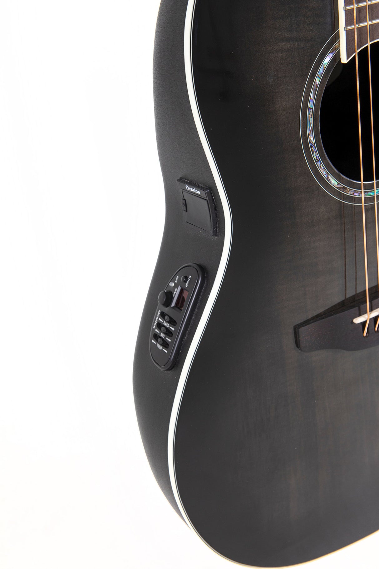 Ovation E-Acoustic Guitars Celebrity Standard Plus Mid Cutaway - Transparent Blackburst Flame (CS24P-TBBY-G)