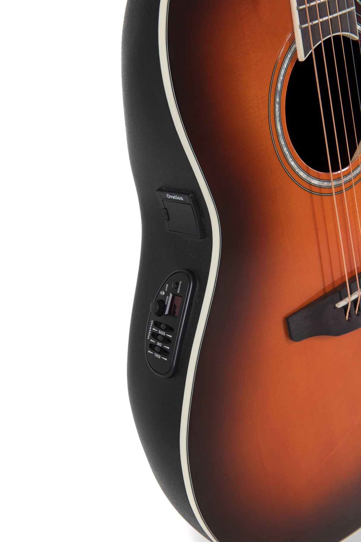 Ovation E-Acoustic Guitars Celebrity CS Standard Mid Cutaway - Sunburst (CS24-1-G)