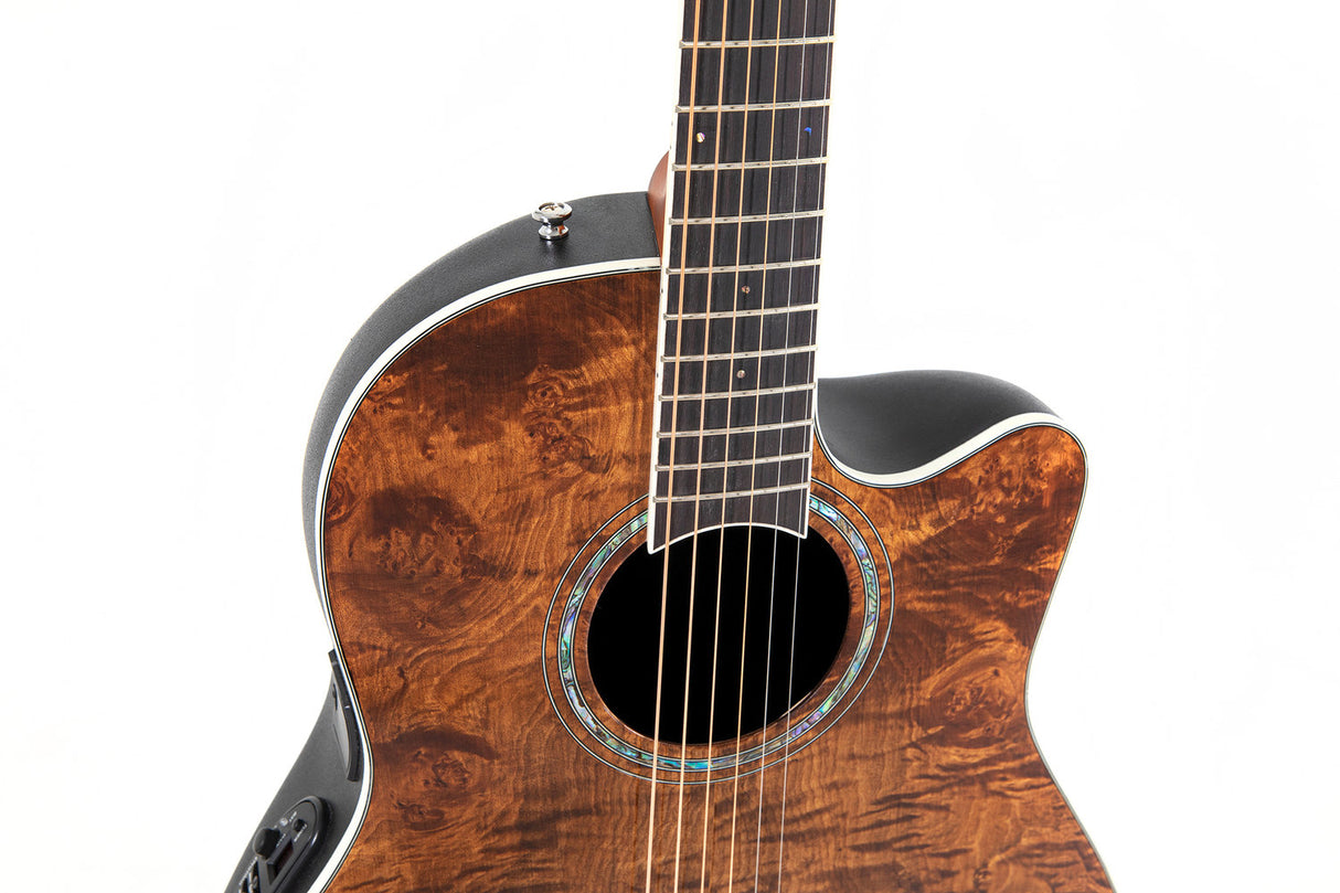 Ovation E-Acoustic Guitars Celebrity Standard Plus Mid Cutaway - Nutmeg Burled Maple (CS24P-NBM-G)