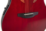 Ovation E-Acoustic Guitars Celebrity Elite Mid Cutaway - Ruby Red (CE44-RR-G)