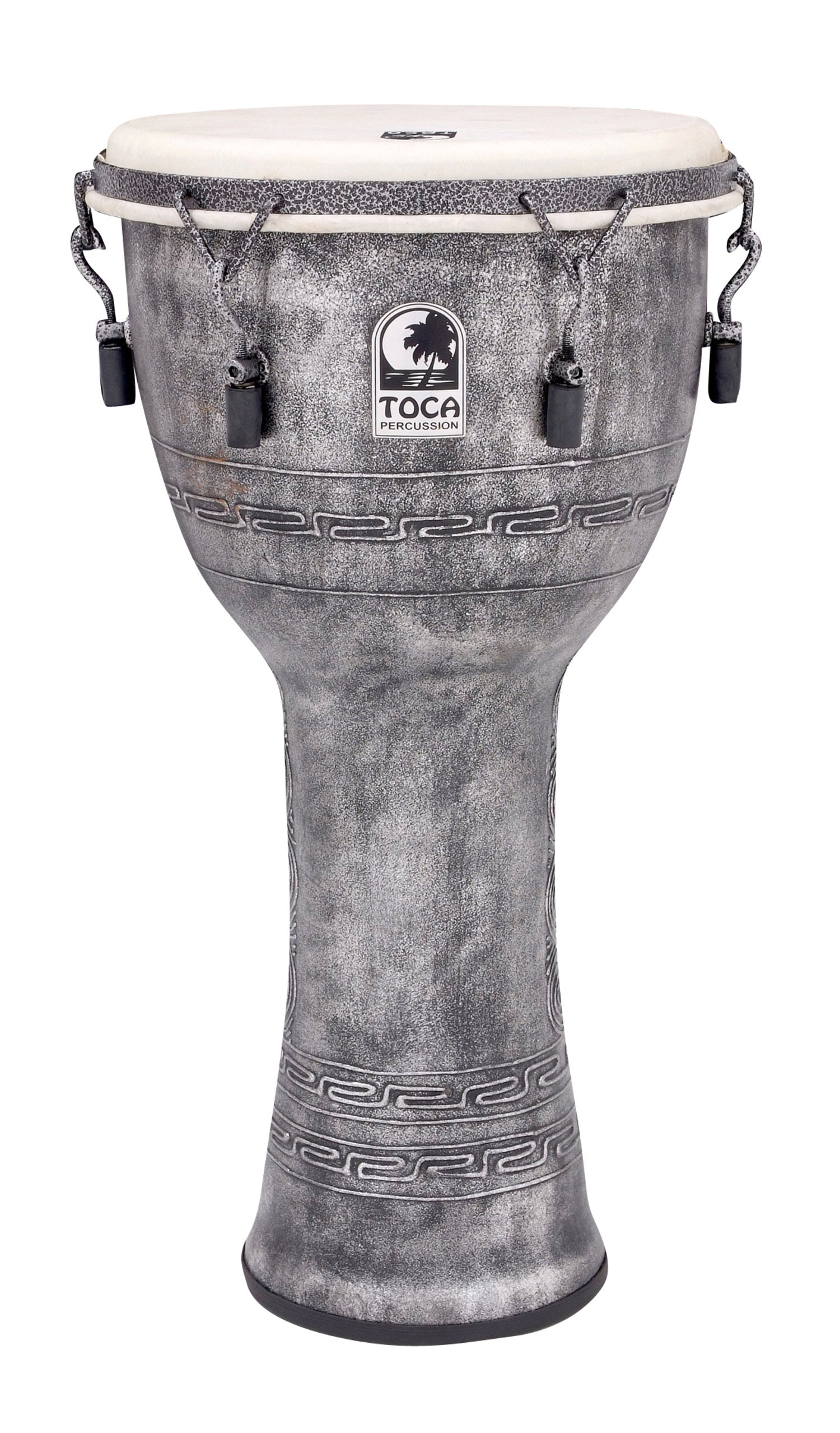 Toca Djembe Freestyle Mechanically Tuned - Antique Silver (SFDMX-12AS)