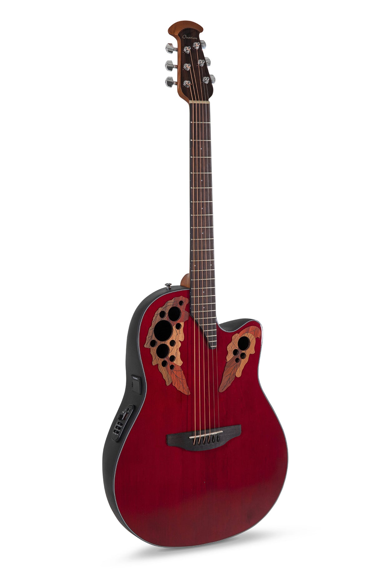 Ovation E-Acoustic Guitars Celebrity Elite Mid Cutaway - Ruby Red (CE44-RR-G)