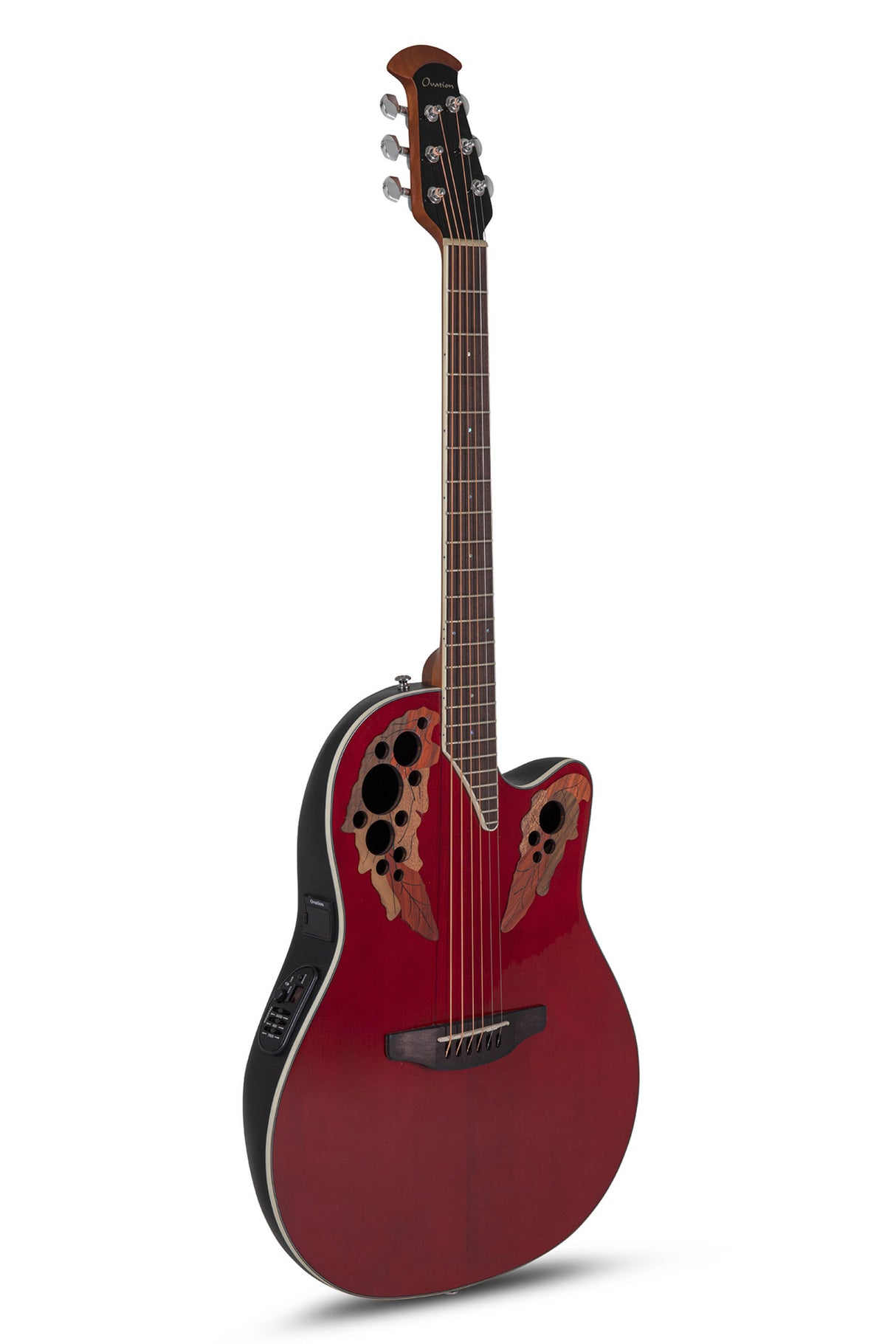 Ovation E-Acoustic Guitars Celebrity Elite Super Shallow Cutaway - Ruby Red (CE48-RR-G)
