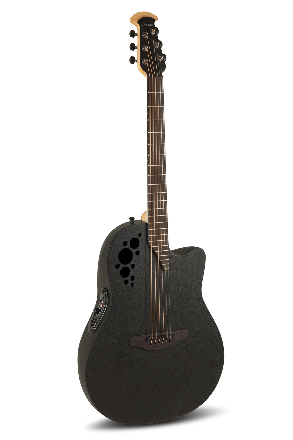 Ovation E-Acoustic Guitars Elite TX Mid Cutaway - Black Textured (1778TX-5-G)