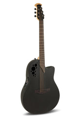 Ovation E-Acoustic Guitars Elite TX Mid Cutaway - Black Textured (1778TX-5-G)