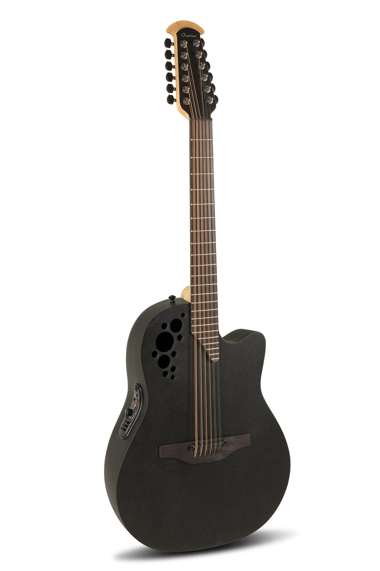 Ovation E-Acoustic Guitars Elite TX Deep Contour Cutaway 12-string - Black Textured (2058TX-5-G)