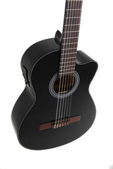GEWA E-Acoustic classical guitar Student Black - E-Acoustic black