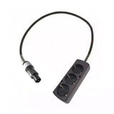 Adaptor powerCON gray - Schuko 3 Socket - 1 meter