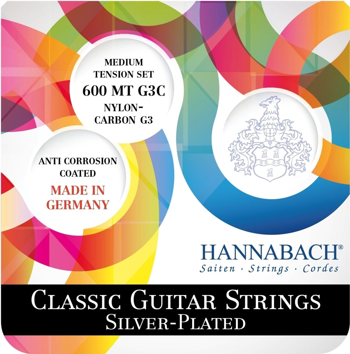 Hannabach strings for classical guitar 600 G3C G3 CARBON - Set (600 MTG3C)