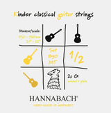 Hannabach Strings for classical guitar Serie 890 1/2 classical guitar for children Scale length: 53-56 cm - Set of 2 G strings (890MT 1/2)