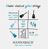 Hannabach Strings for classical guitar Serie 890 1/4 children's guitar Scale length: 49-52 cm - Set of 2 G strings (890MT 1/4)