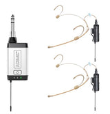Acemic Q2/H1 2 wireless headset microphones and 1 receiver