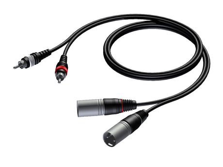 ProCab signalkabel 2 x XLR>2 x RCA - 3 m