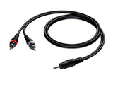 ProCab MiniJack 3,5 mm stereo > 2 x RCA - 20 meter