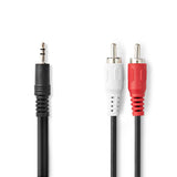Adapter Cable 3.5mm Jack Stereo to 2 x RCA Phono (2 Meters)