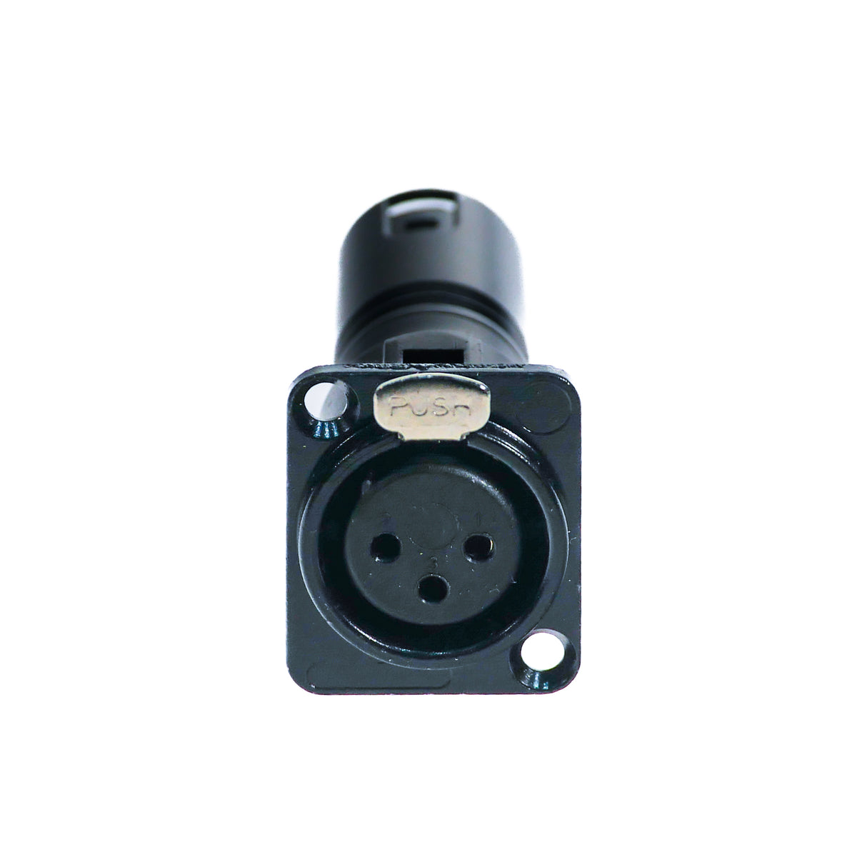 Perfex XLR Male to XLR Female Chassis Connector, 4pcs pack (Black)