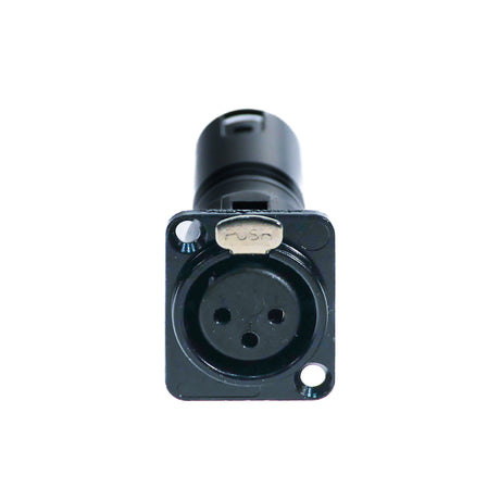 Perfex XLR Male to XLR Female Chassis Connector, 4pcs pack (Black)