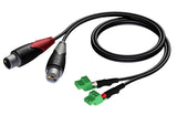 ProCab 2 x XLR hun > 2 x terminal blok 3P 3,81mm, 1 m
