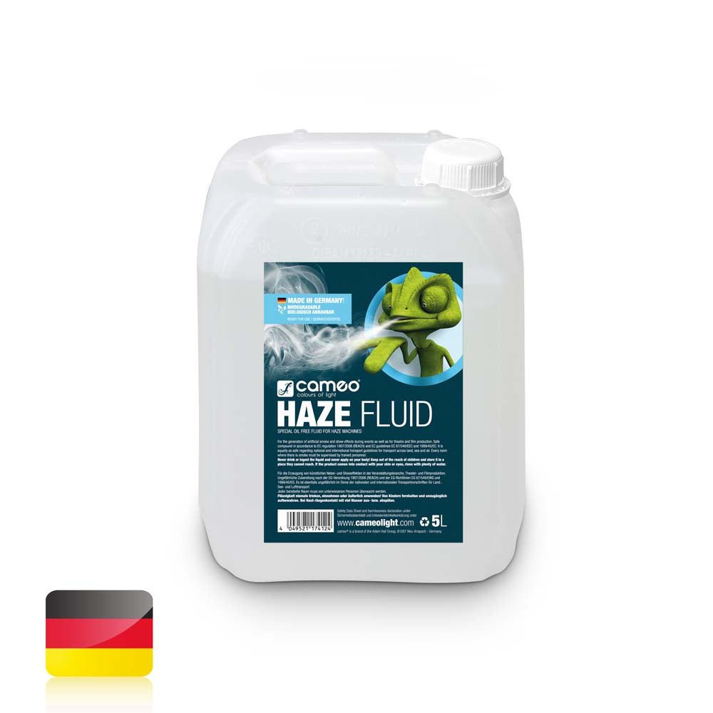 Cameo HAZE FLUID 5 L - haze fluid for fine haze density and long-lasting performance, 5 L, oil-free