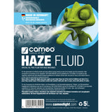 Cameo HAZE FLUID 5 L - haze fluid for fine haze density and long-lasting performance, 5 L, oil-free