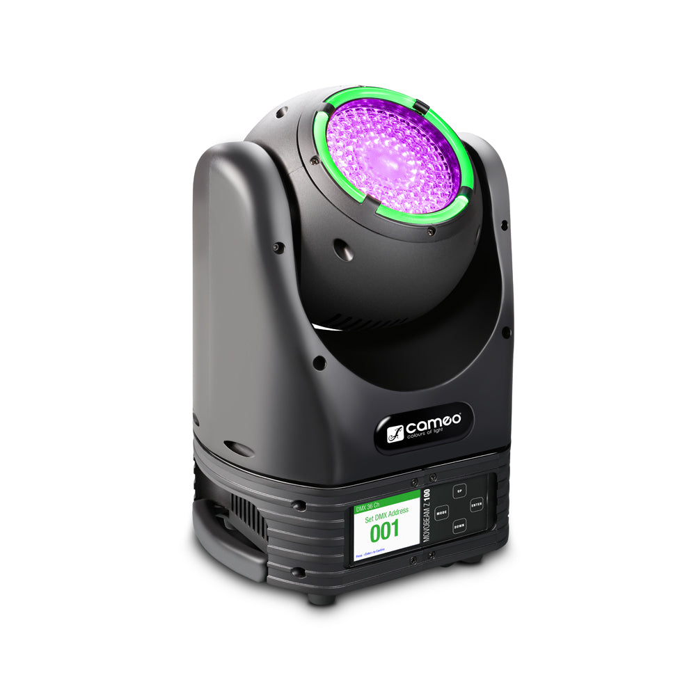 Cameo MOVO BEAM Z100 - Beam moving head with unlimited rotation, LED ring and zoom