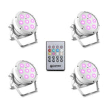 Cameo ROOT® PAR 4 WH SET 1 - Set incl. 4 x CLROOTPAR4WH incl. IR remote control (CLPFLAT1REMOTE)