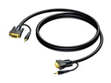 ProCab SVGA han > SVGA han & Stereo Audio Jack 10 meter
