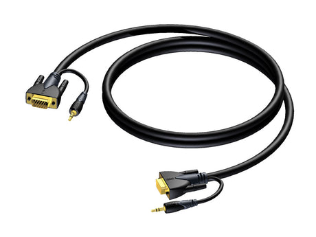 ProCab SVGA han > SVGA han & Stereo Audio Jack 5 meter
