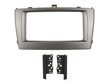 2-DIN frame for Toyota Avensis T27, silver