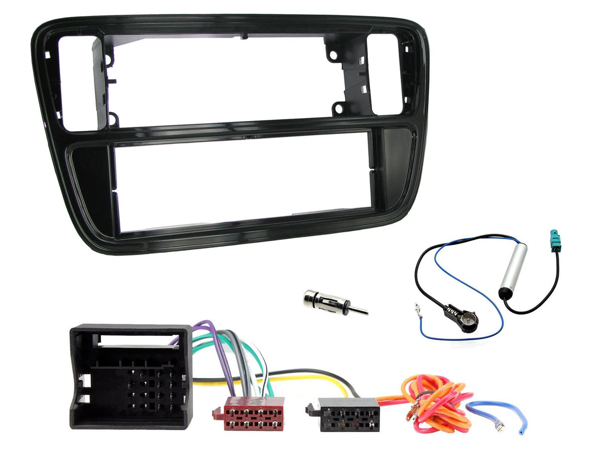 1-DIN KIT for Mii, Citigo and Up - Matt black