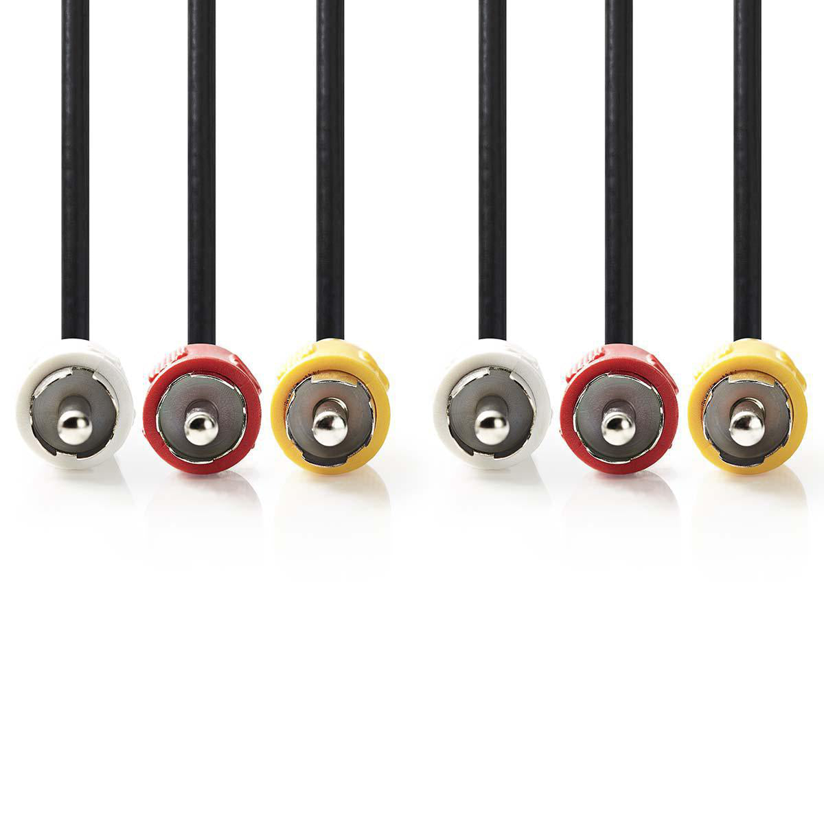 Composite video cable, 3 x RCA male /3 x RCA female, 1.5 m.