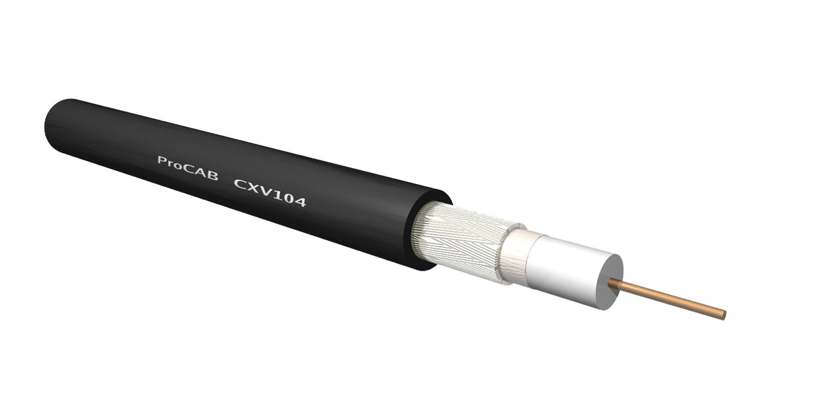 ProCab Video coax kabel 75 Ohm 4 mm, rulle 100 m