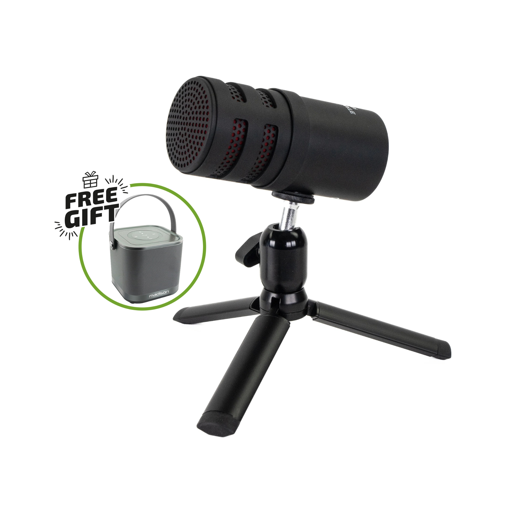 StudioMate SC180 USB Microphone with Light + Free Gift