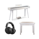 Grooveland DDP-140 Electric Piano (White) Bundle