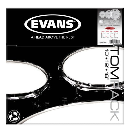 Evans EC2S Skindpakke Rock Set Frosted - 10", 12", 16"