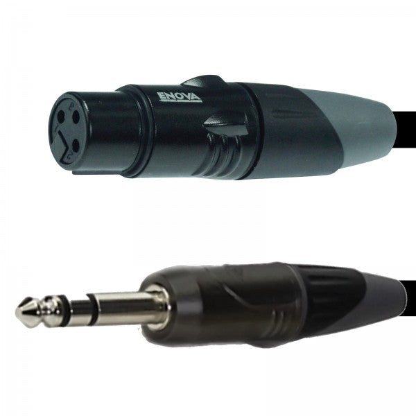 Enova mikrofonkabel XLR hun til stereo jack 1 meter