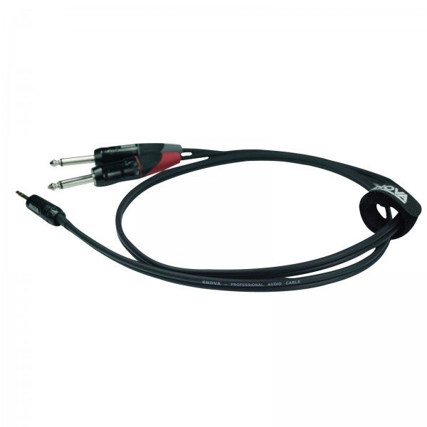 Enova minijack adapter kabel minijack til 2 x jack 6 meter