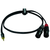 Enova adapter kabel MiniJack > 2 x XLR han, 2 meter