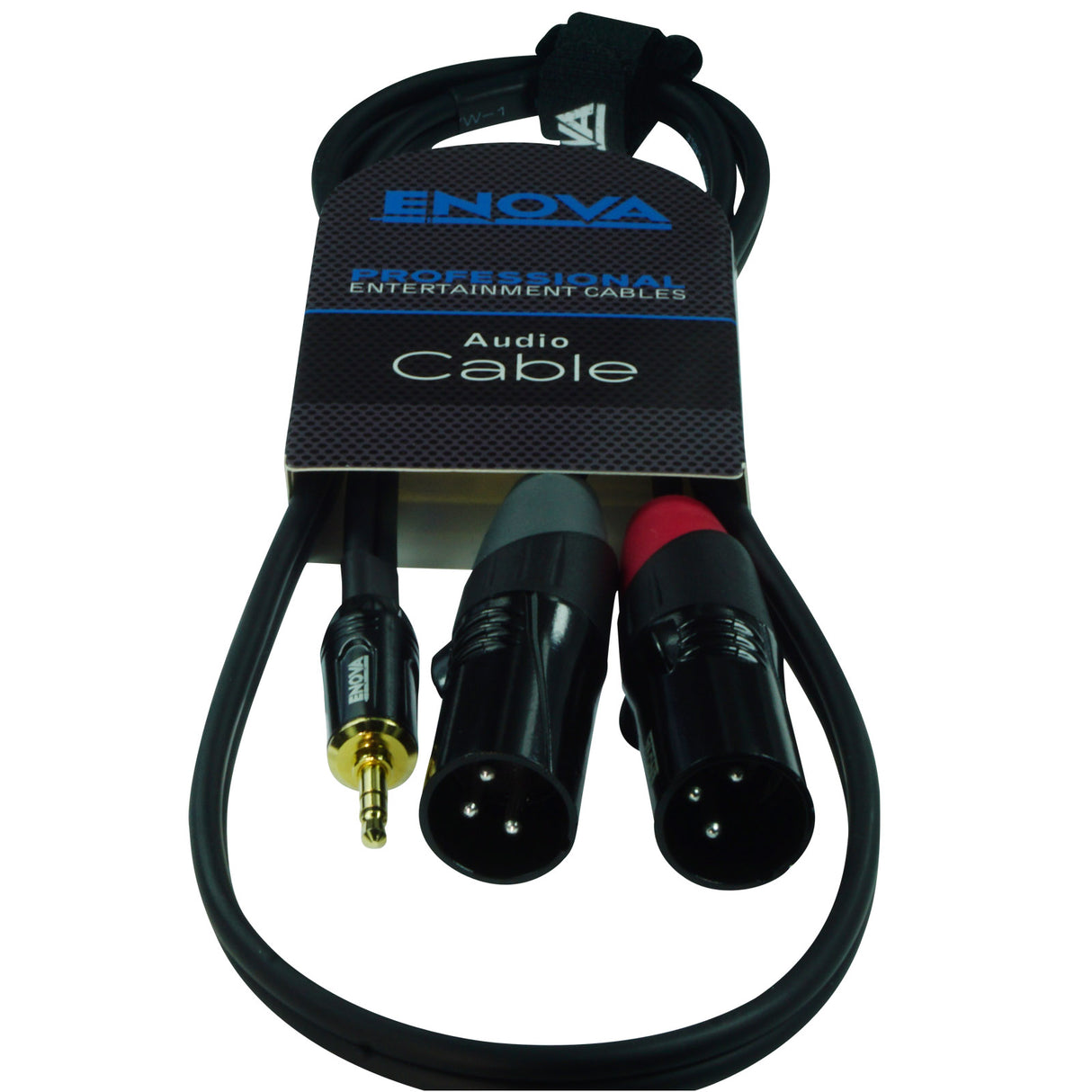 Enova adapter kabel MiniJack > 2 x XLR han, 3  meter