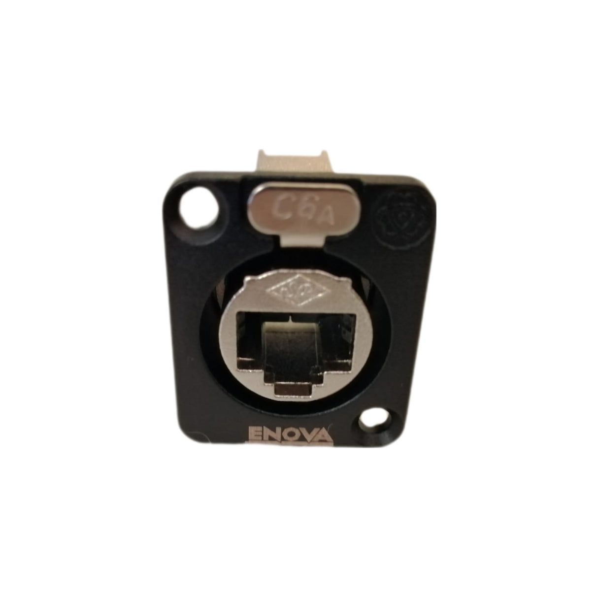 Enova RJ45 chassis gennemføring Cat6A, sort