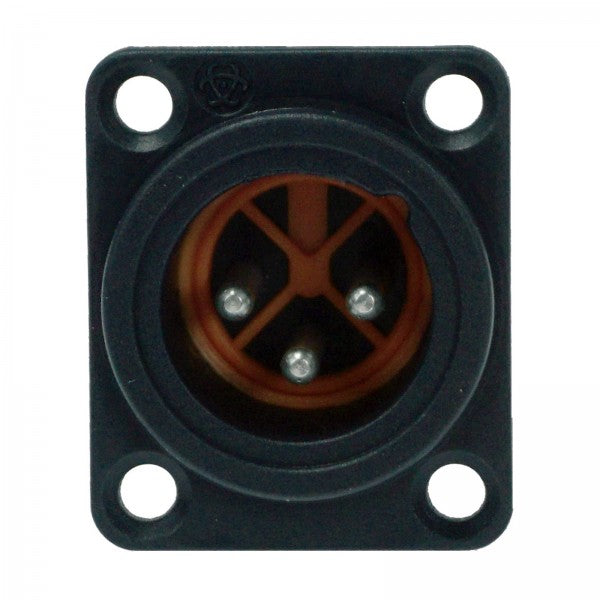 Enova 3 pol han 3-Pin XLR chassis stik, sort IP67 Outdoor