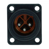 Enova 3 pol han 3-Pin XLR chassis stik, sort IP67 Outdoor