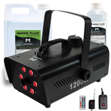 Marconi 1200W 6 LED Smoke Machine Bundle