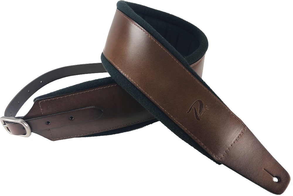 Profile FPB02 Pro Italian Leather Guitars Strap - Dark Tan