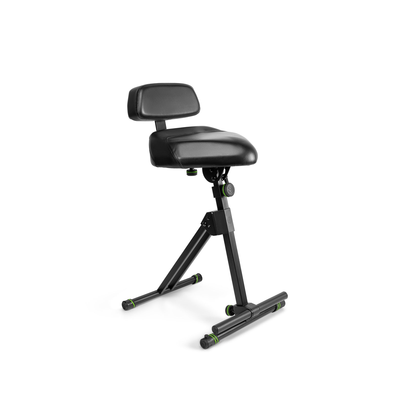 Gravity FM SEAT1 BR - Height-adjustable stool with footrest and backrest