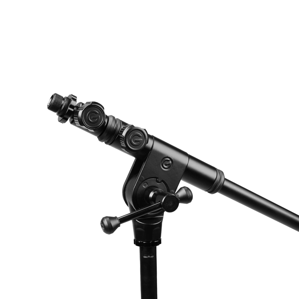 Gravity TMS 4332 B - Touring Series mikrofonstativ med sammenklappelig trefodsbase og teleskopisk boomarm med 2-punktsjustering, sort